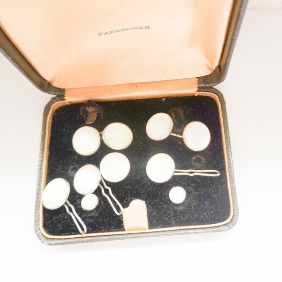 Mother of Pearl Antique Cufflinks and Studs - Picture 1 of 2